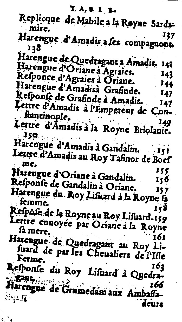 1562 - Jean d’Ogerolles et Gabriel Cotier - Trésor des Amadis - Lucerne