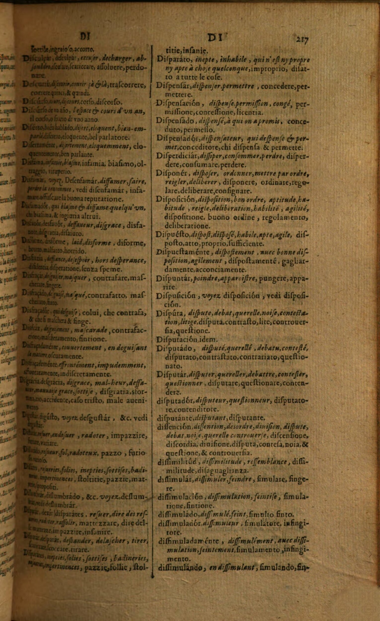 1617 - Samuel Crespin - Trésor des trois langues espagnole, française et italienne (Première partie) - Regensburg