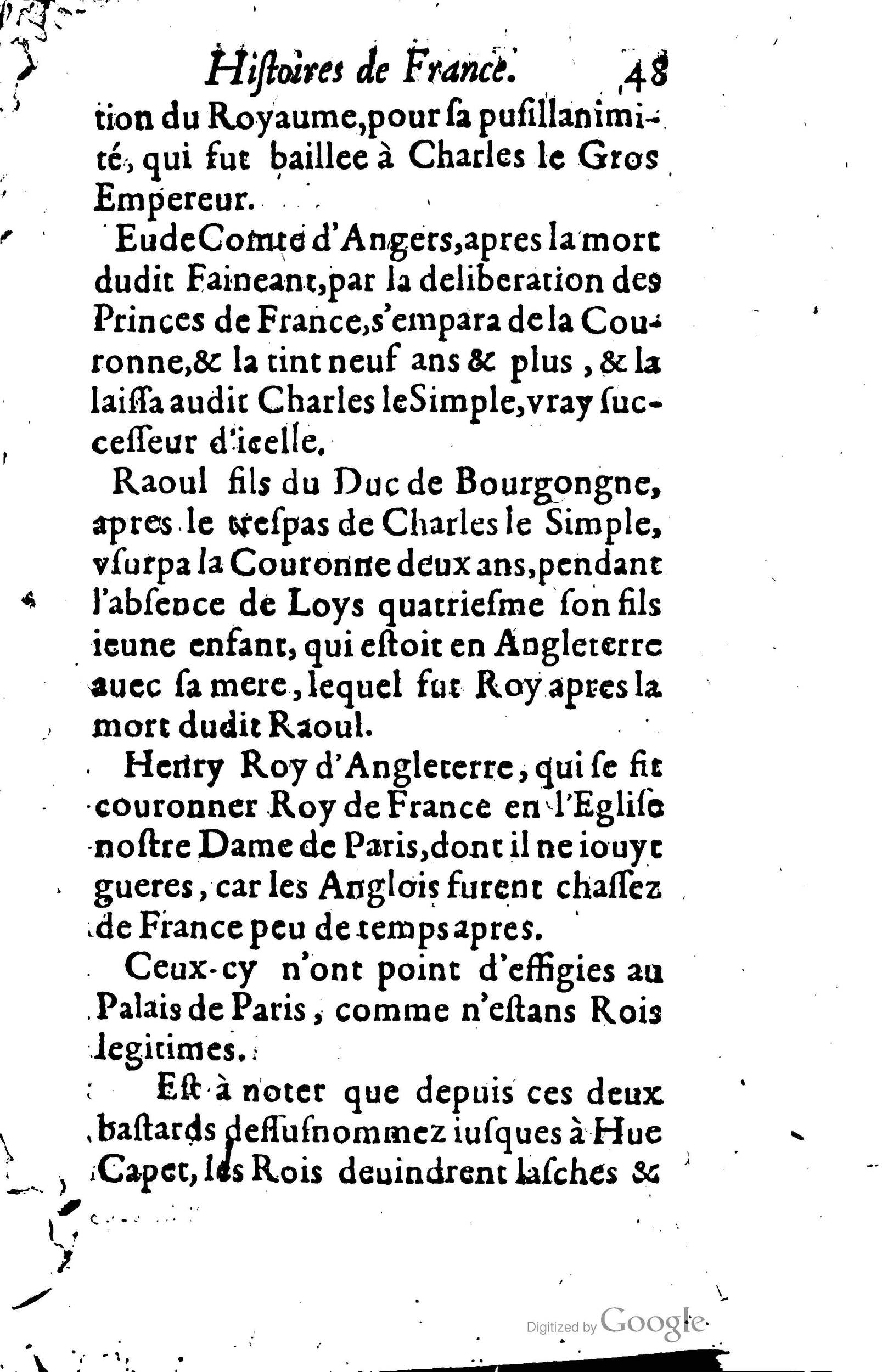 1619 - Jean Corrozet - Trésor des histoires de France - BSB Munich