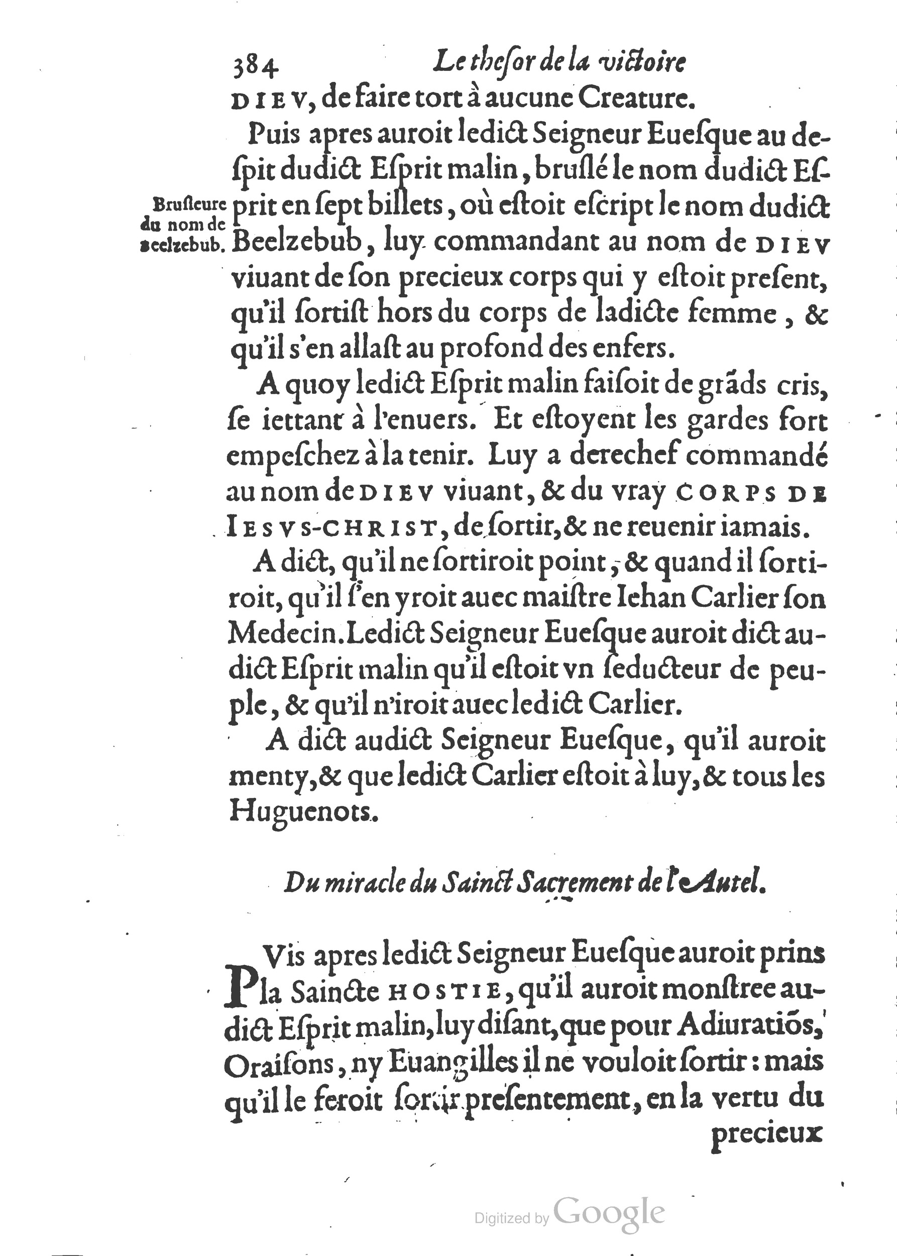 1578 - Nicolas Chesneau - Trésor et entière histoire de la triomphante victoire du corps de Dieu sur l’esprit malin - British Library 1578 - Nicolas Chesneau - Trésor et entière histoire de la triomphante victoire du corps de Dieu sur l’esprit malin - British Library
