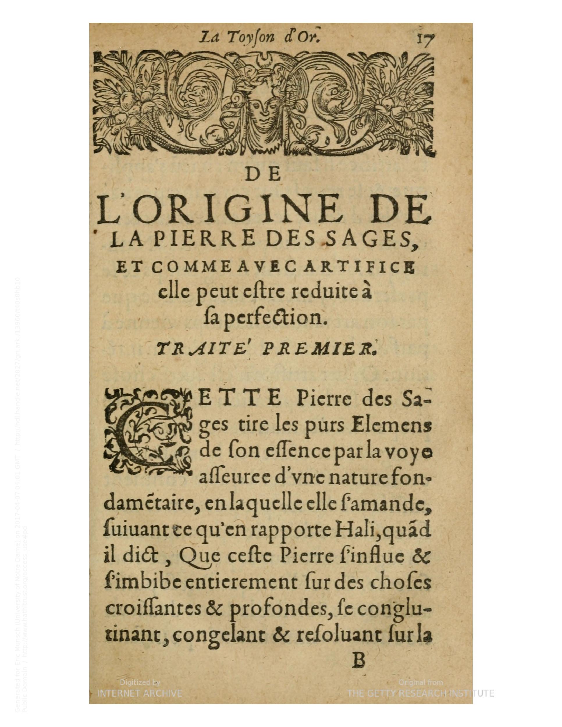 1612 - Charles Sevestre - Toison d’or ou la fleur des trésors - Getty Research Institute