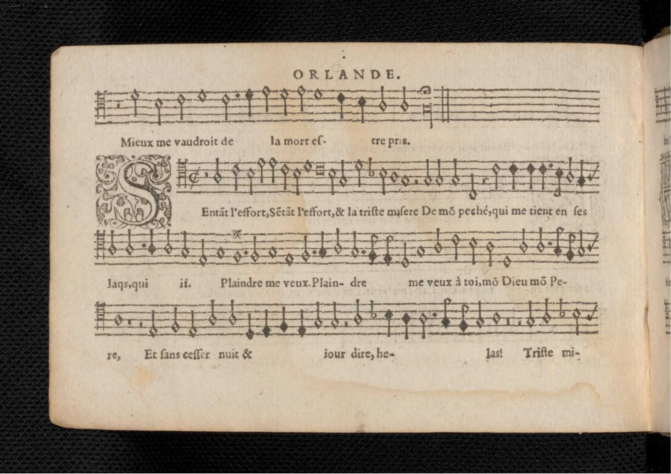 1576 - [Pierre de Saint-André] - Trésor de musique d’Orlande de Lassus Tenor - KBR Bruxelles