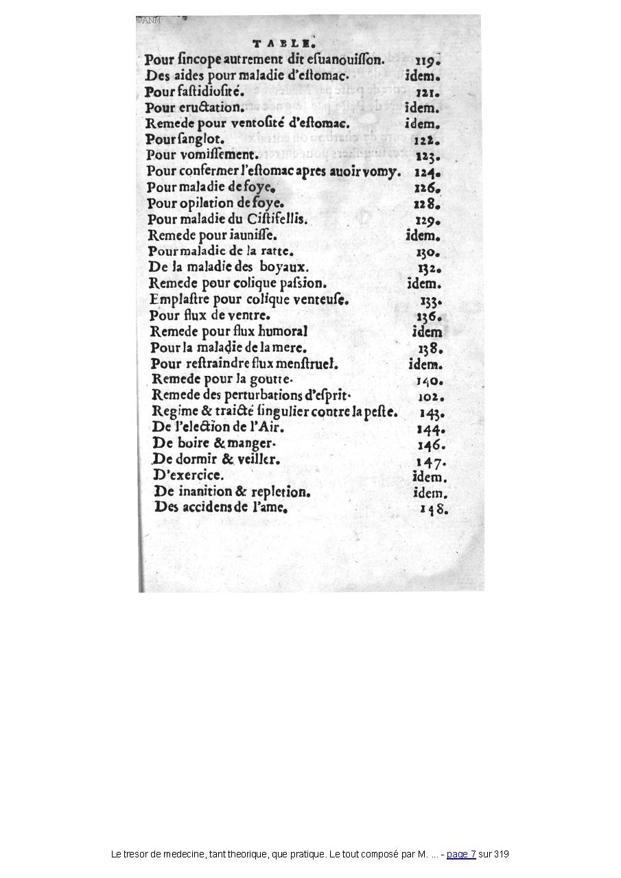 1560 - Pierre et Jan Moine - Trésor de médecine - Université Paris Cité
