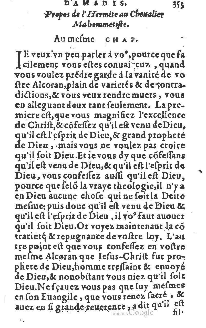1582 - Jean Huguetan - Trésor des Amadis T. 1 - BM Lyon