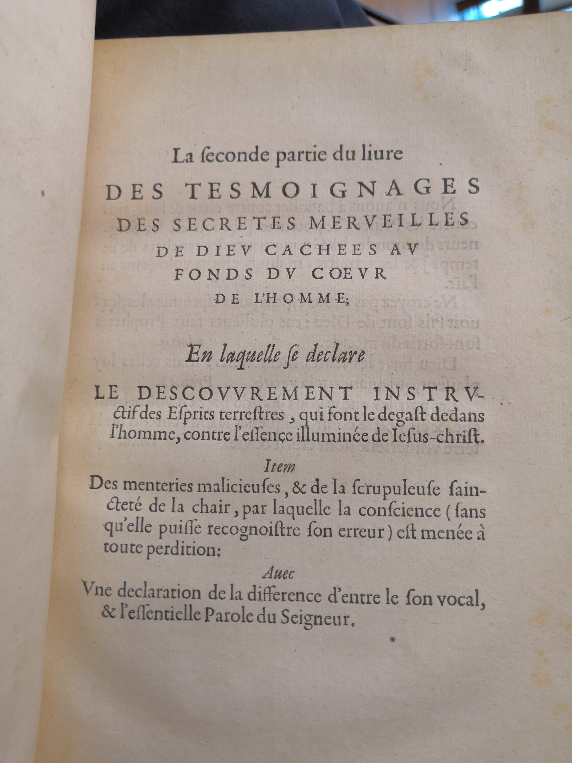 1581c. - Christophe Plantin - Le Livre des témoignages du Trésor caché au champ (Livres 2, 4, 6 et 7) - Anvers Musée Plantin Moretus