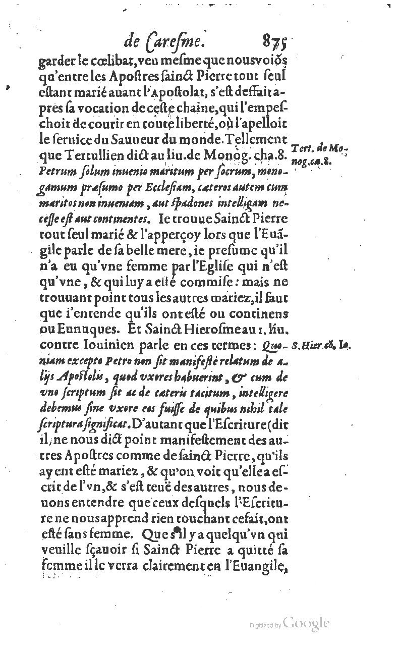 1607 - Nicolas Du Fossé - Trésor quadragésimal - T 01 - BM Lyon