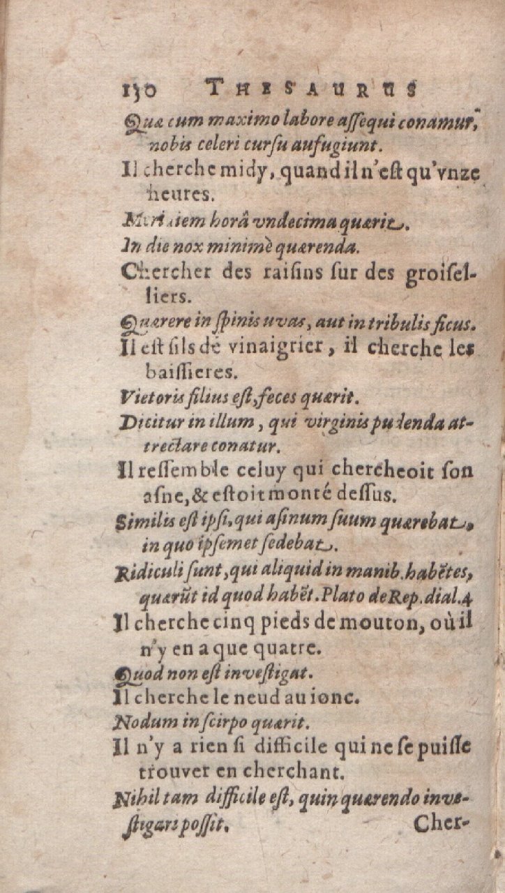 1612 - Dominicus Custos - Trésor des proverbes français  - Bibliopol-Olomuc