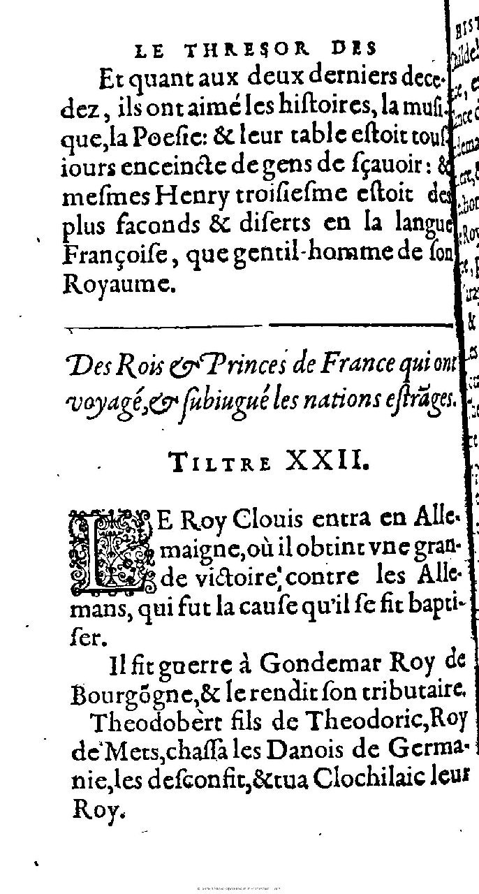 1603 - Galiot Corrozet - Trésor des histoires de France - Michigan