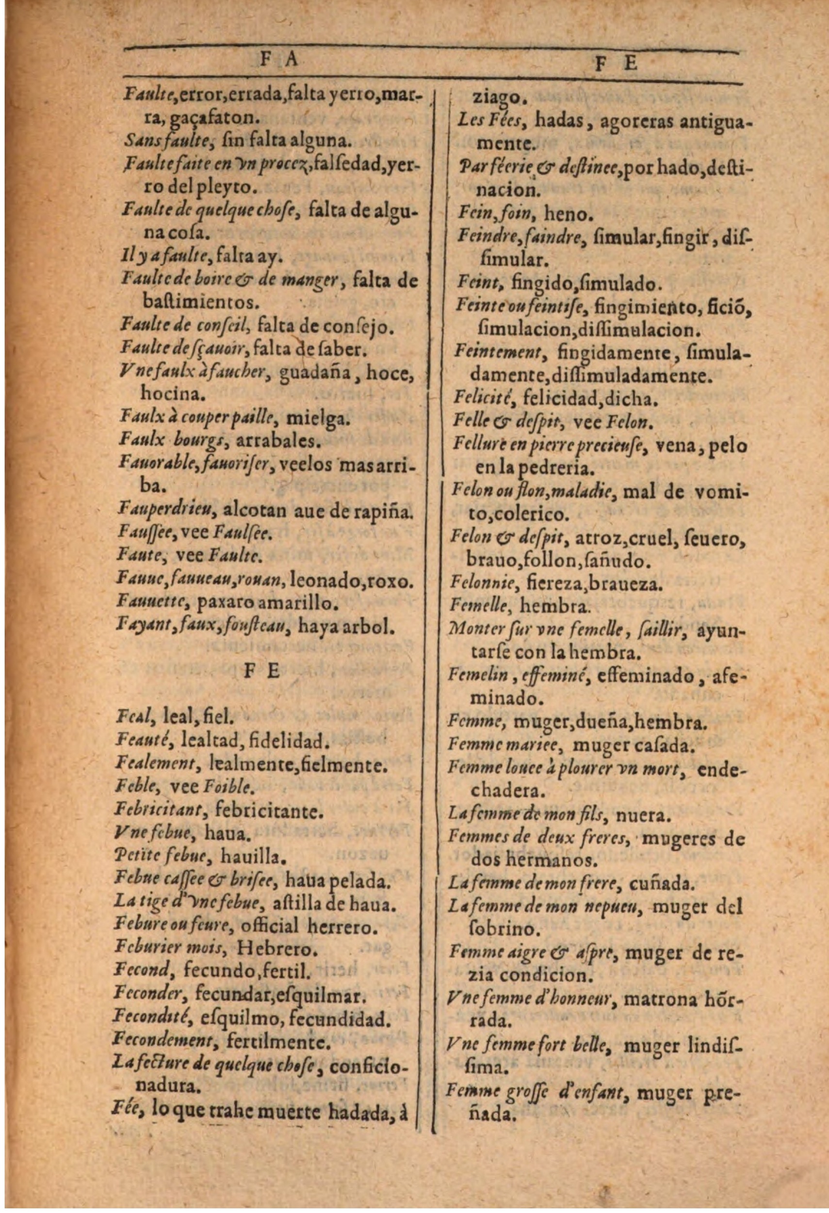 1607 - Marc Orry - Trésor des deux langues espagnole et française (Seconde partie) - BSB Munich