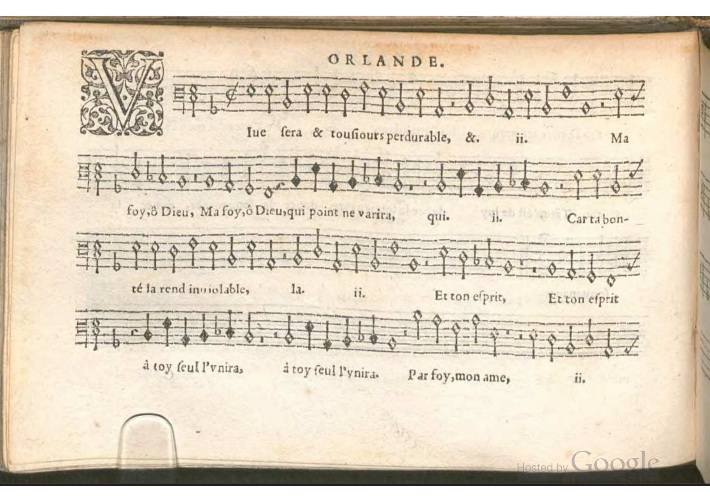 1576 - [Pierre de Saint-André] - Trésor de musique d’Orlande de Lassus Bassus - BSB Munich