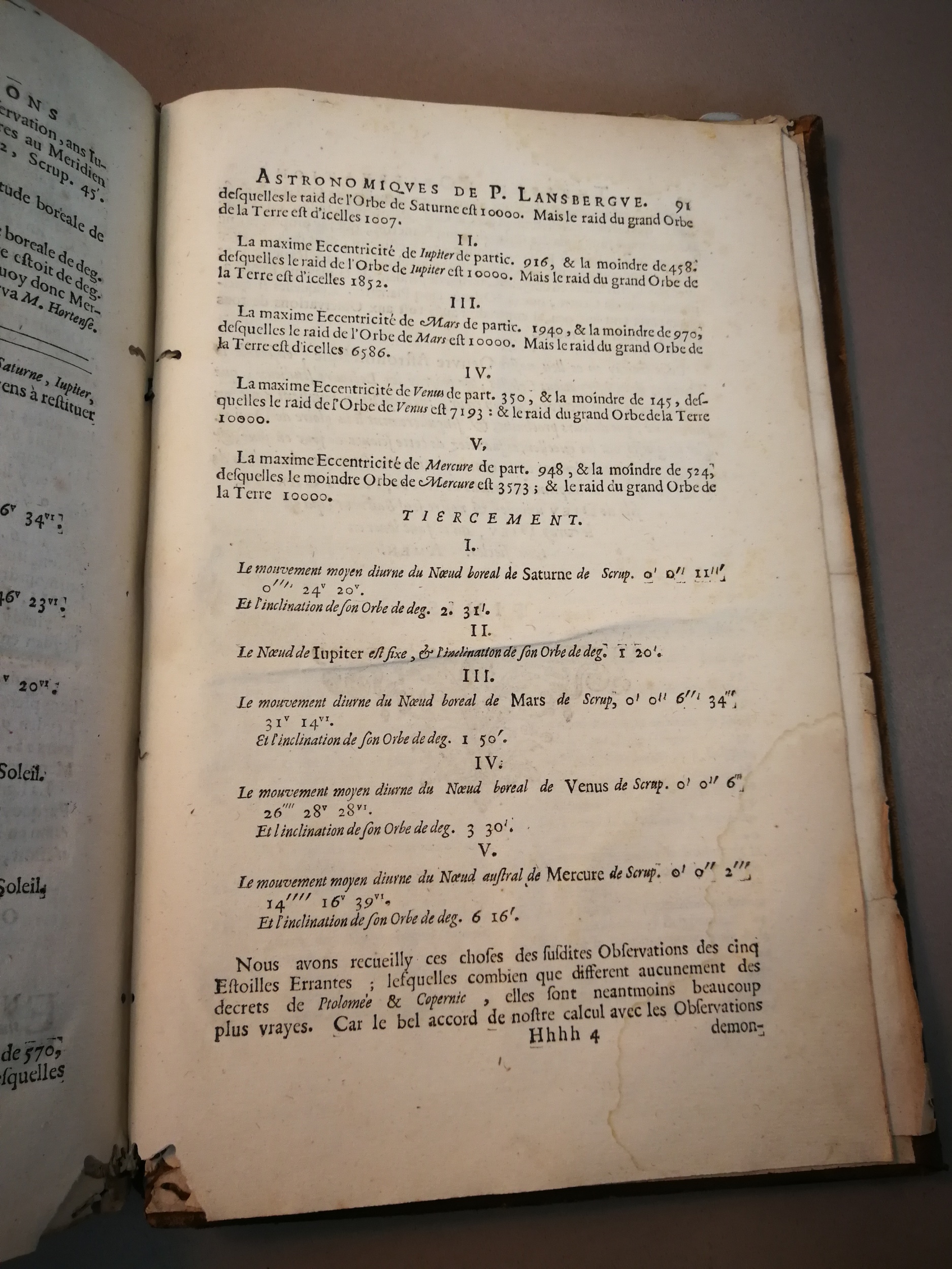 1633 - Zacharie Roman - Trésor d’observations astronomiques - BM Marseille