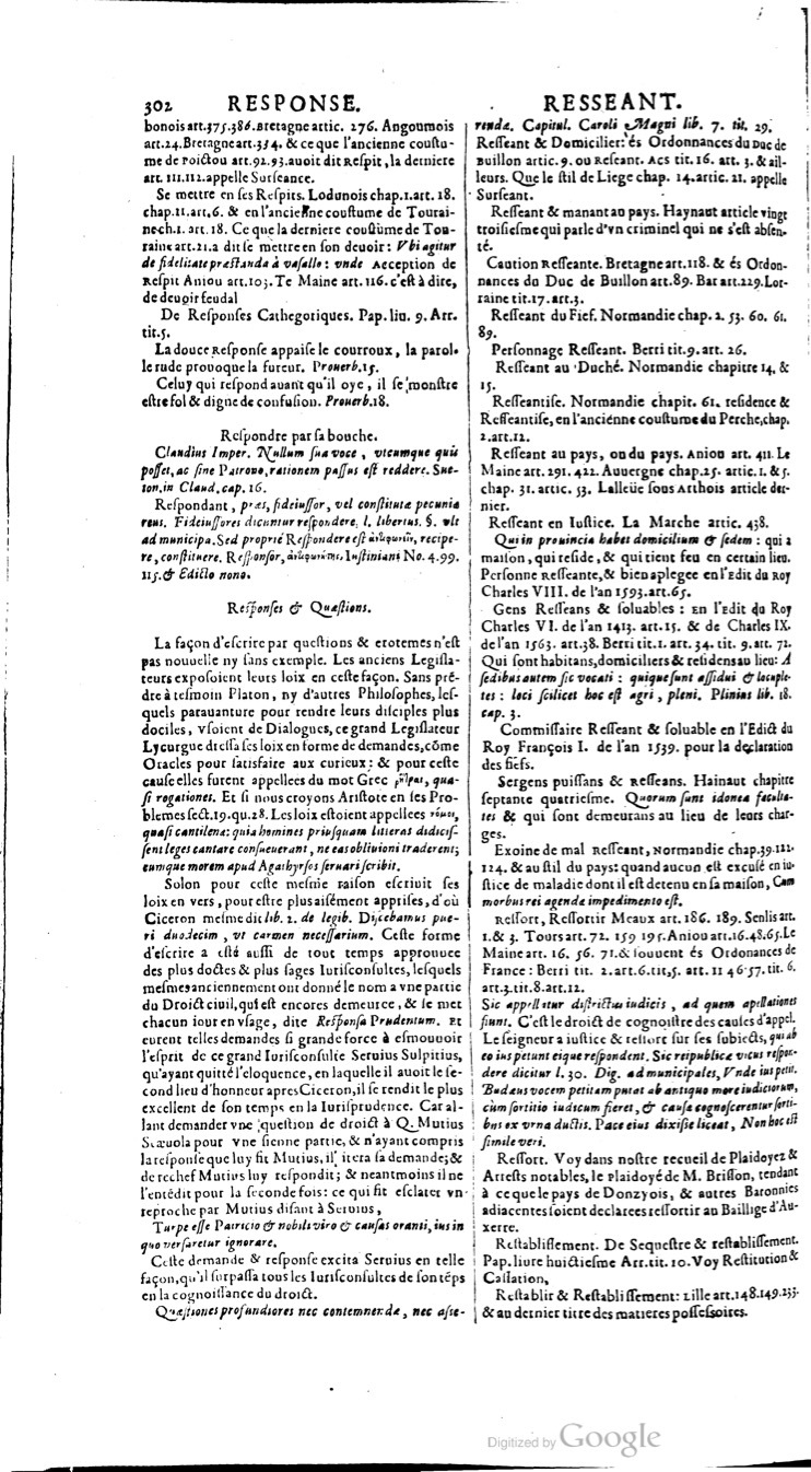 1629 - Veuve Nicolas Buon - Trésor du droit français (21754 T. 3) - BM Lyon