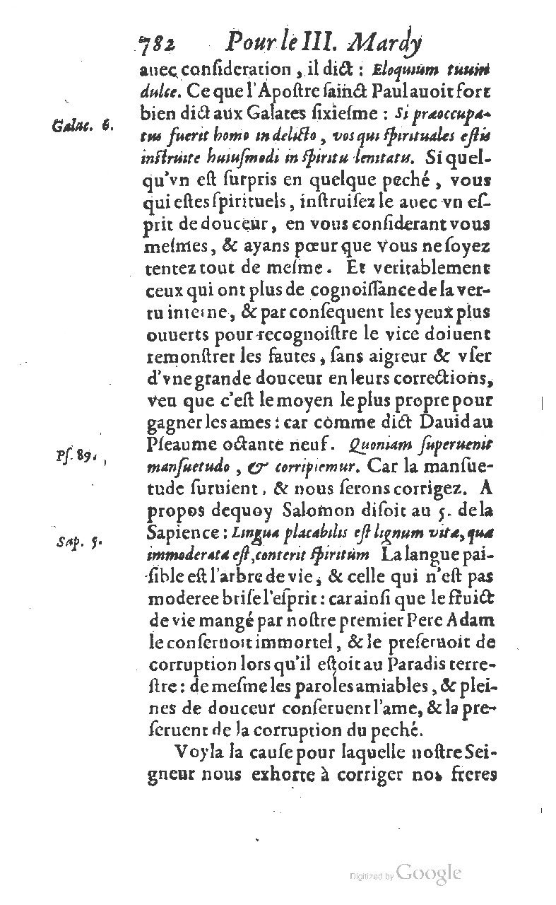 1607 - Nicolas Du Fossé - Trésor quadragésimal - T 01 - BM Lyon
