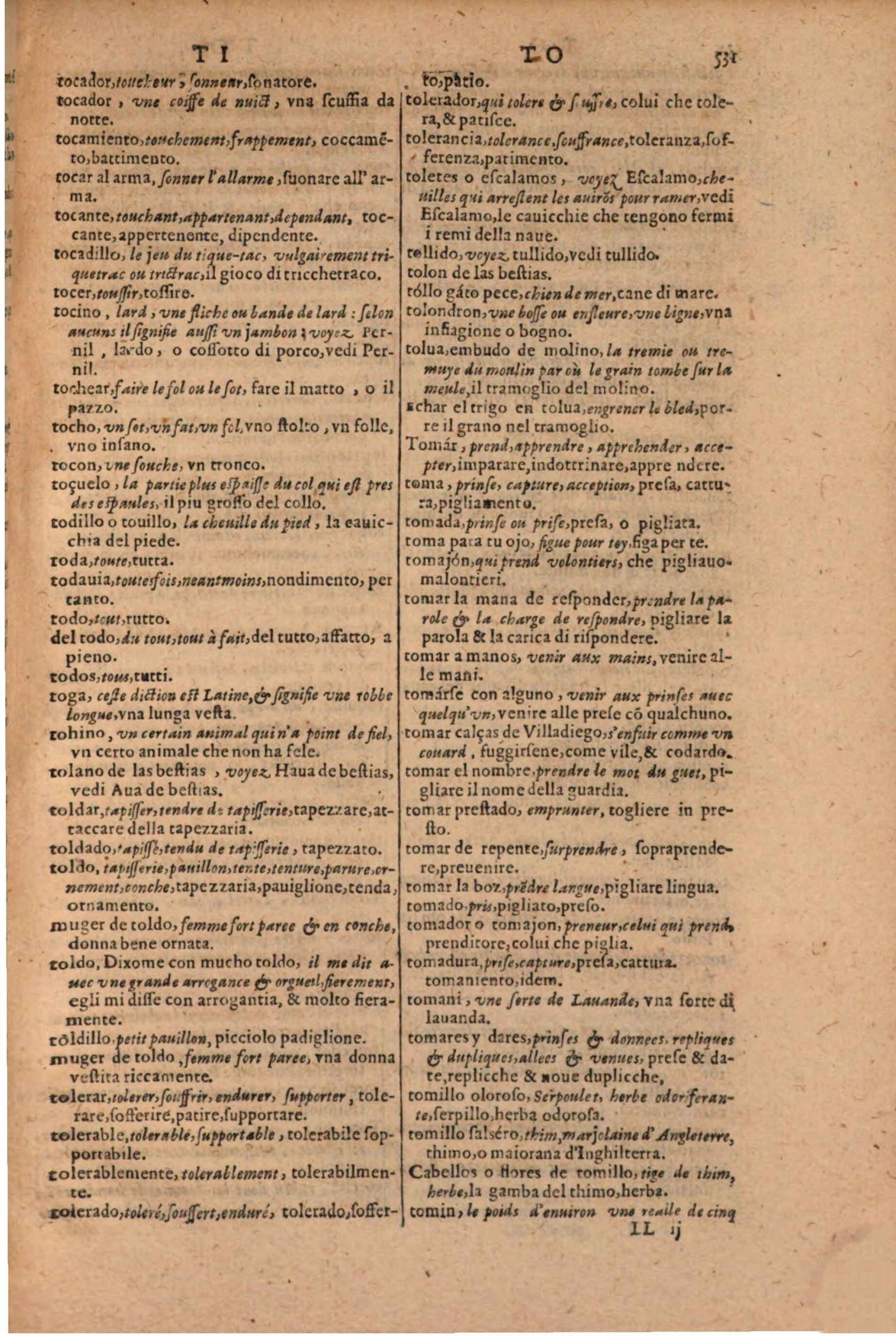 1606 Samuel Crespin Thresor des trois langues, francoise, italiene et espagnolle - BSB-565.jpeg