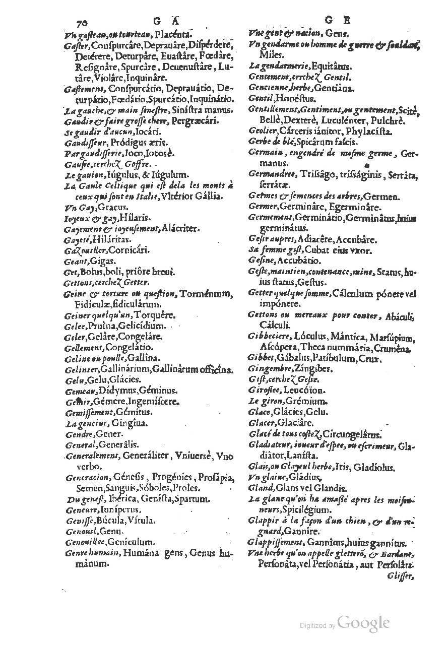 1558 - Guillaume Rouillé - Trésor des mots et traits français - BSB Munich