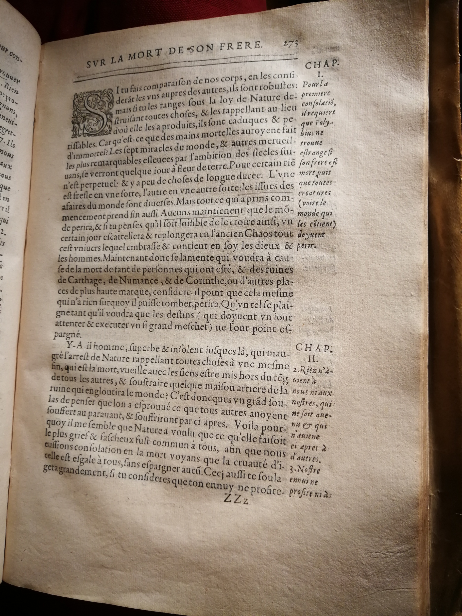 1595 - Jean Houzé - Œuvres morales et mêlées de Sénèque, Trésor de philosophie morale - T. 1 - BnF