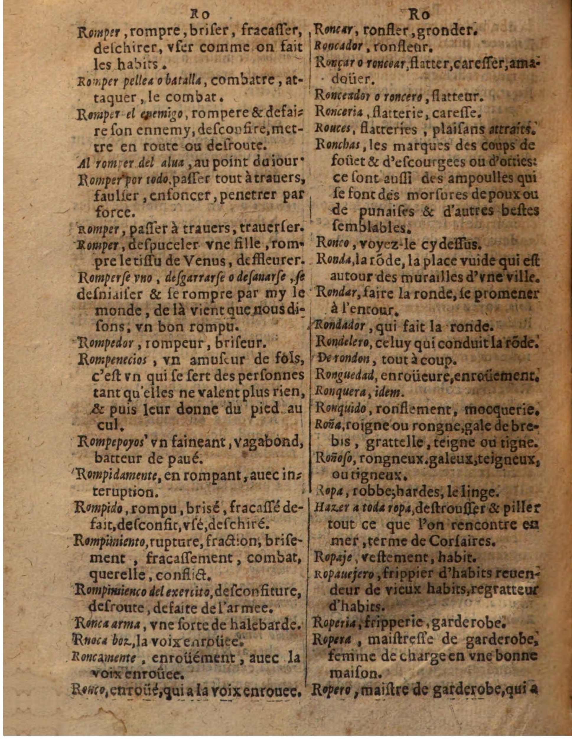 1625 - Hubert Antoine - Trésor des deux langues espagnole et française - Augsbourg