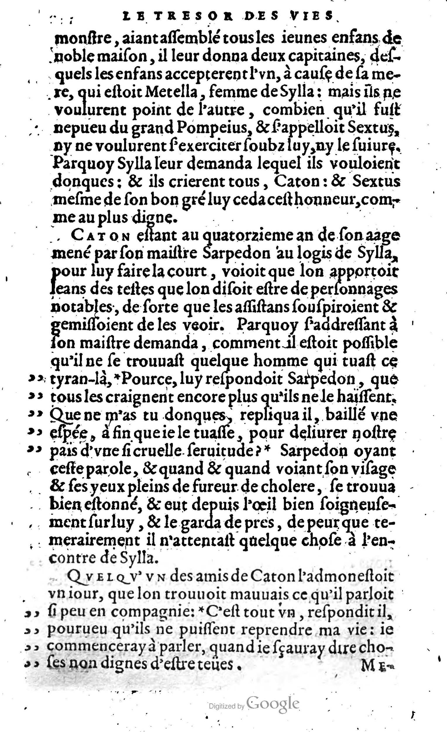 1568 - Willem Silvius - Trésor des vies de Plutarque - Anvers Plantin-Moretus