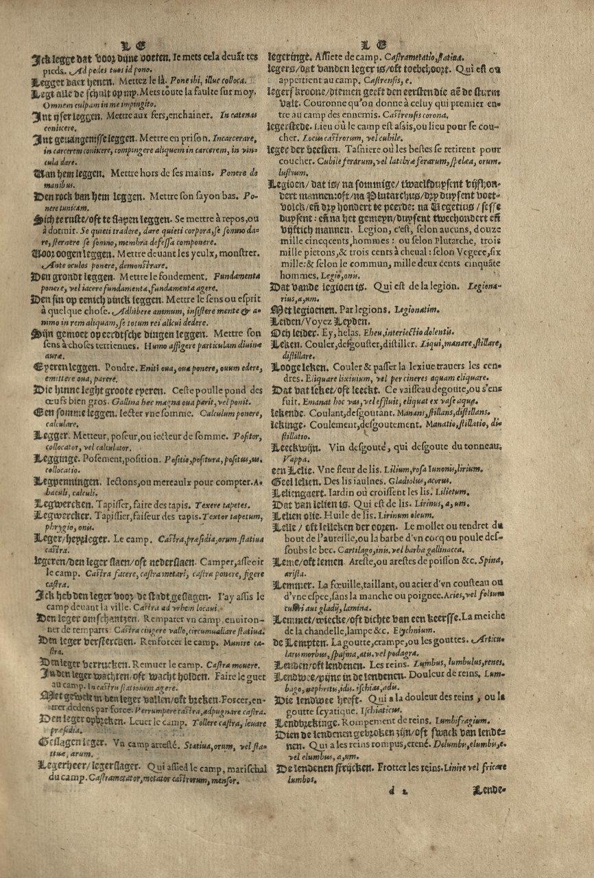 1573 - Christophe Plantin - Trésor du langage bas-allemand - Greifswald