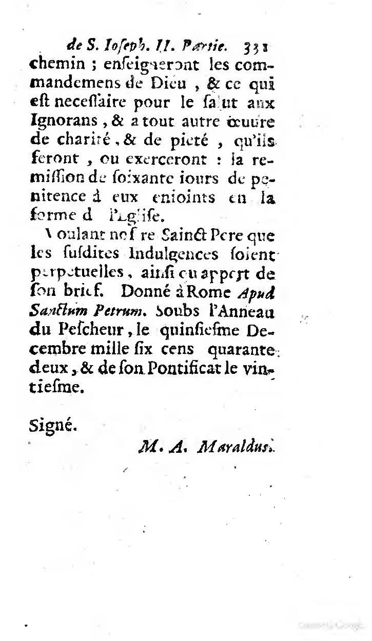 1646 - Jean Piot - Trésor inestimable de Saint-Joseph - BNC Rome