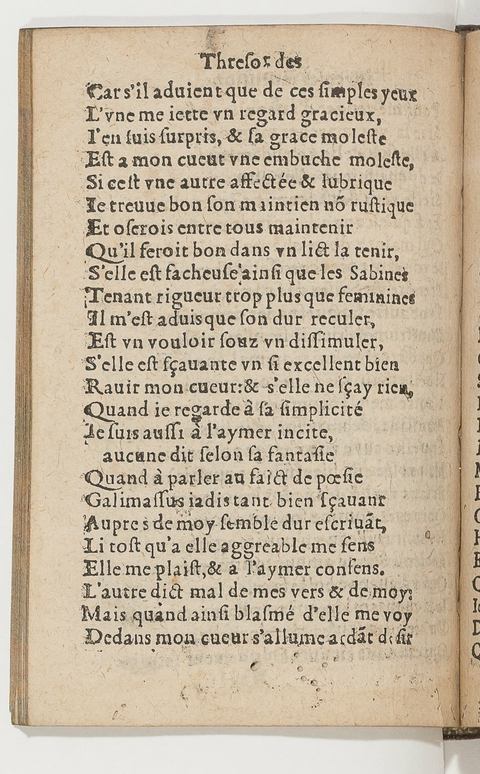 1568c. - Veuve Jean Bonfons - Trésor des joyeuses inventions du parangon de poésies - BnF Arsenal