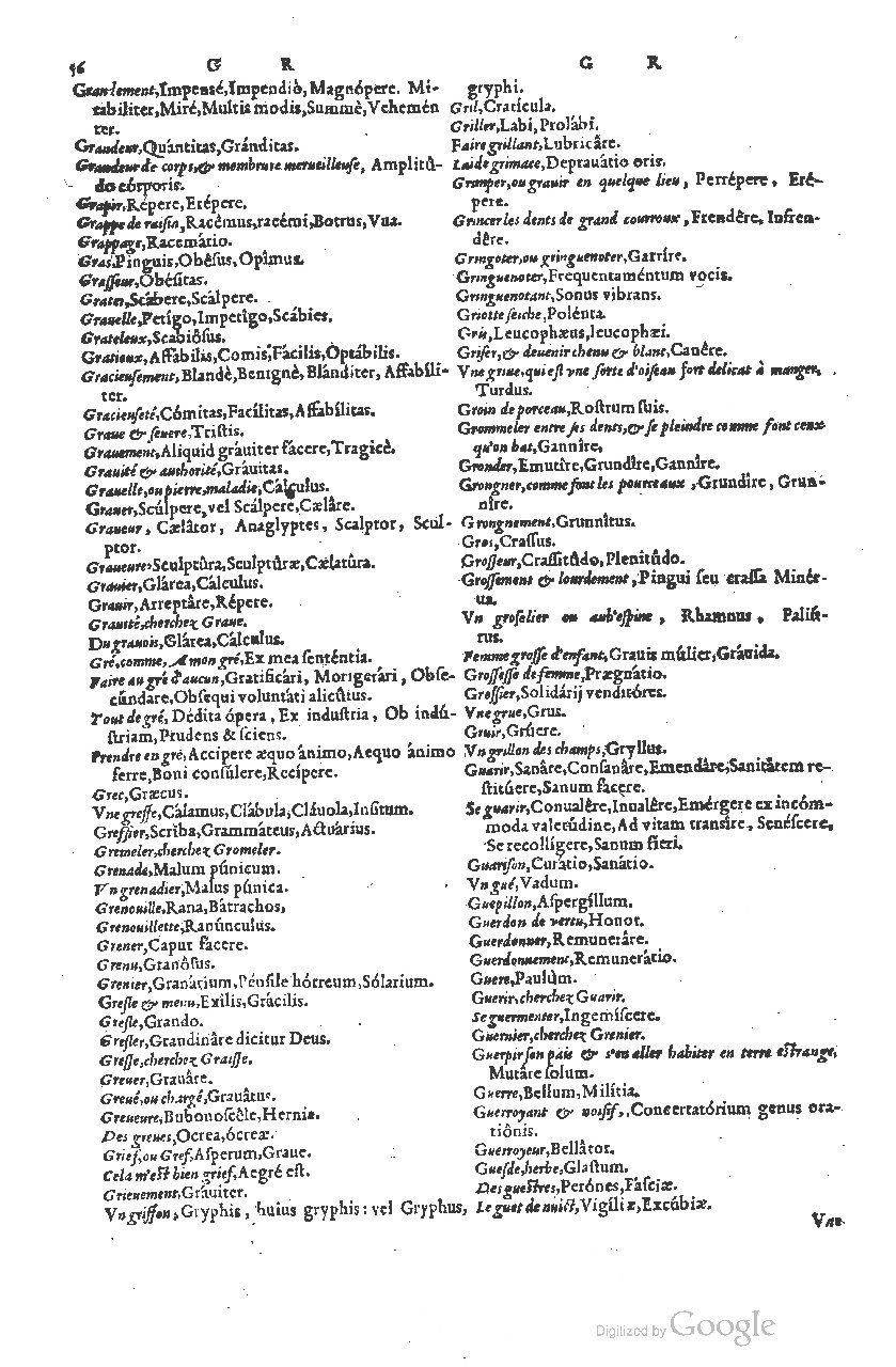 1585 - Simphorianum Beraud et Stephanum Michaëlem - Trésor des mots et traits français - Barcelone