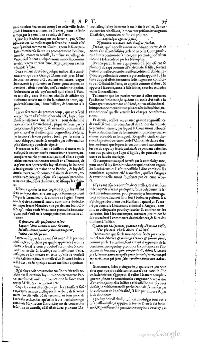 1629 - Veuve Nicolas Buon - Trésor du droit français (21754 T. 3) - BM Lyon