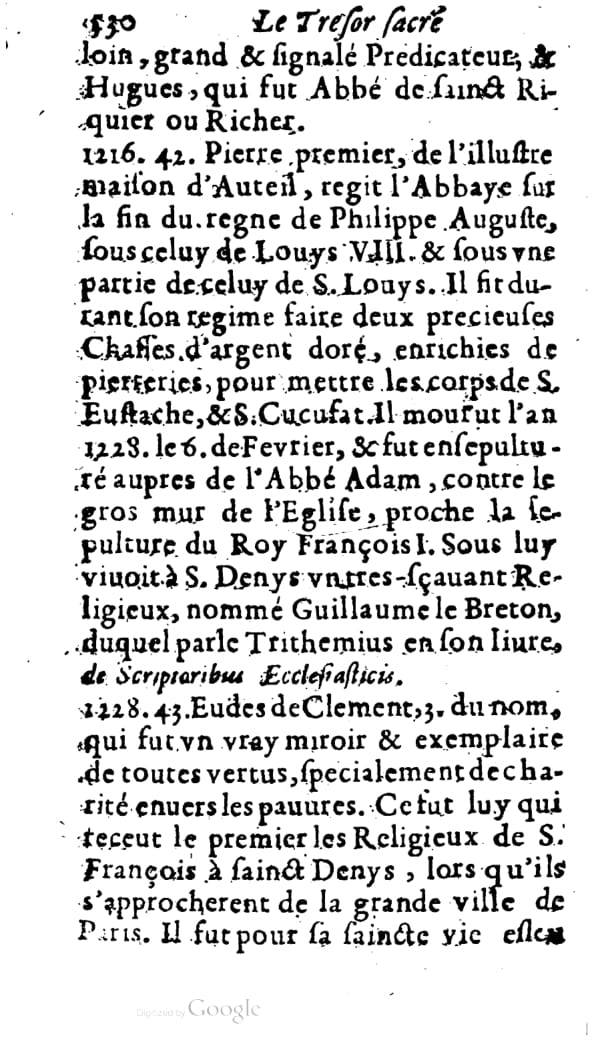 1646 - Jean Billaine - Trésor sacré ou inventaire des saintes reliques - BM Lyon