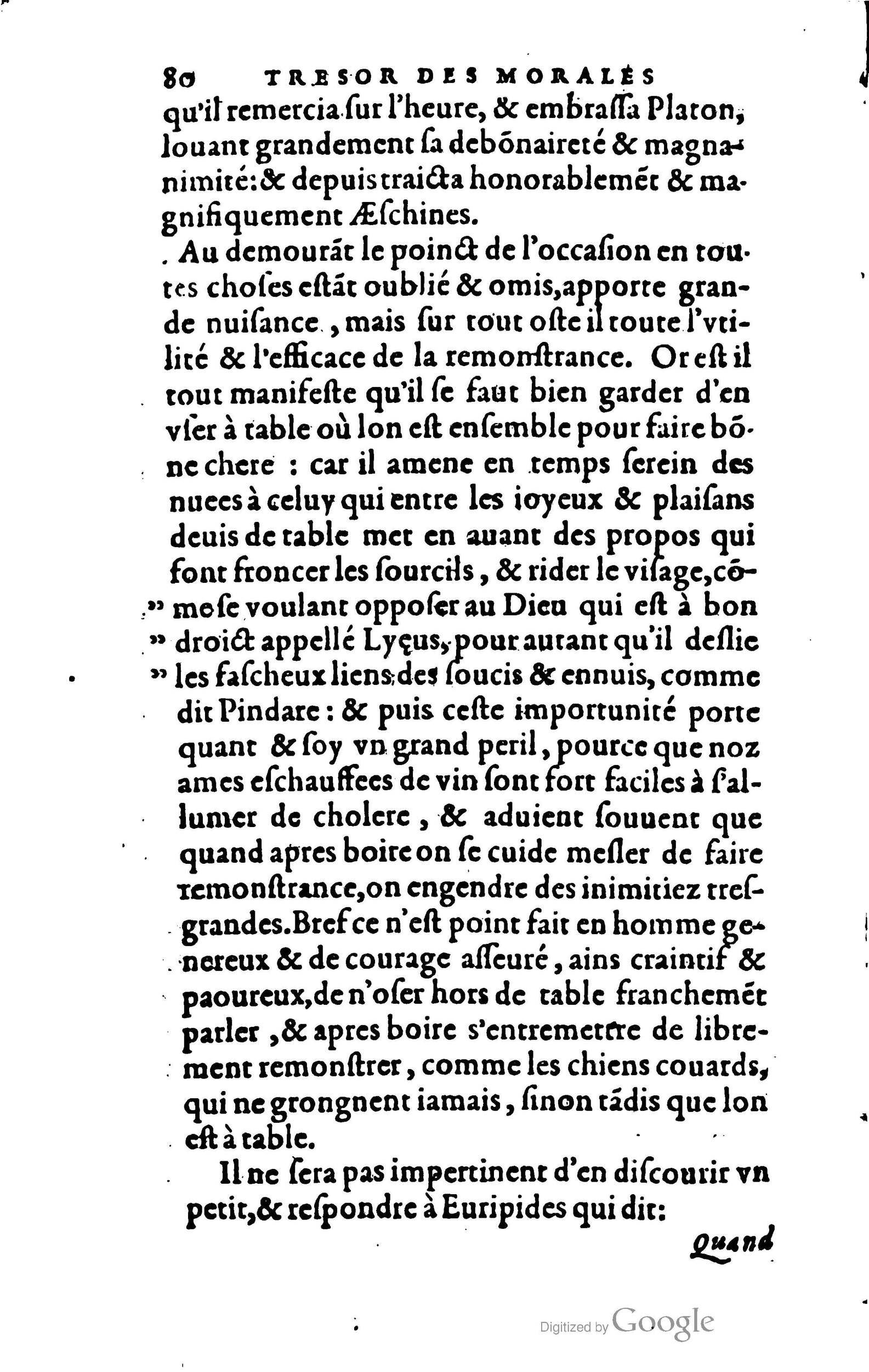 1578 - Jean Poupy - Trésor des morales de Plutarque - BSB Munich