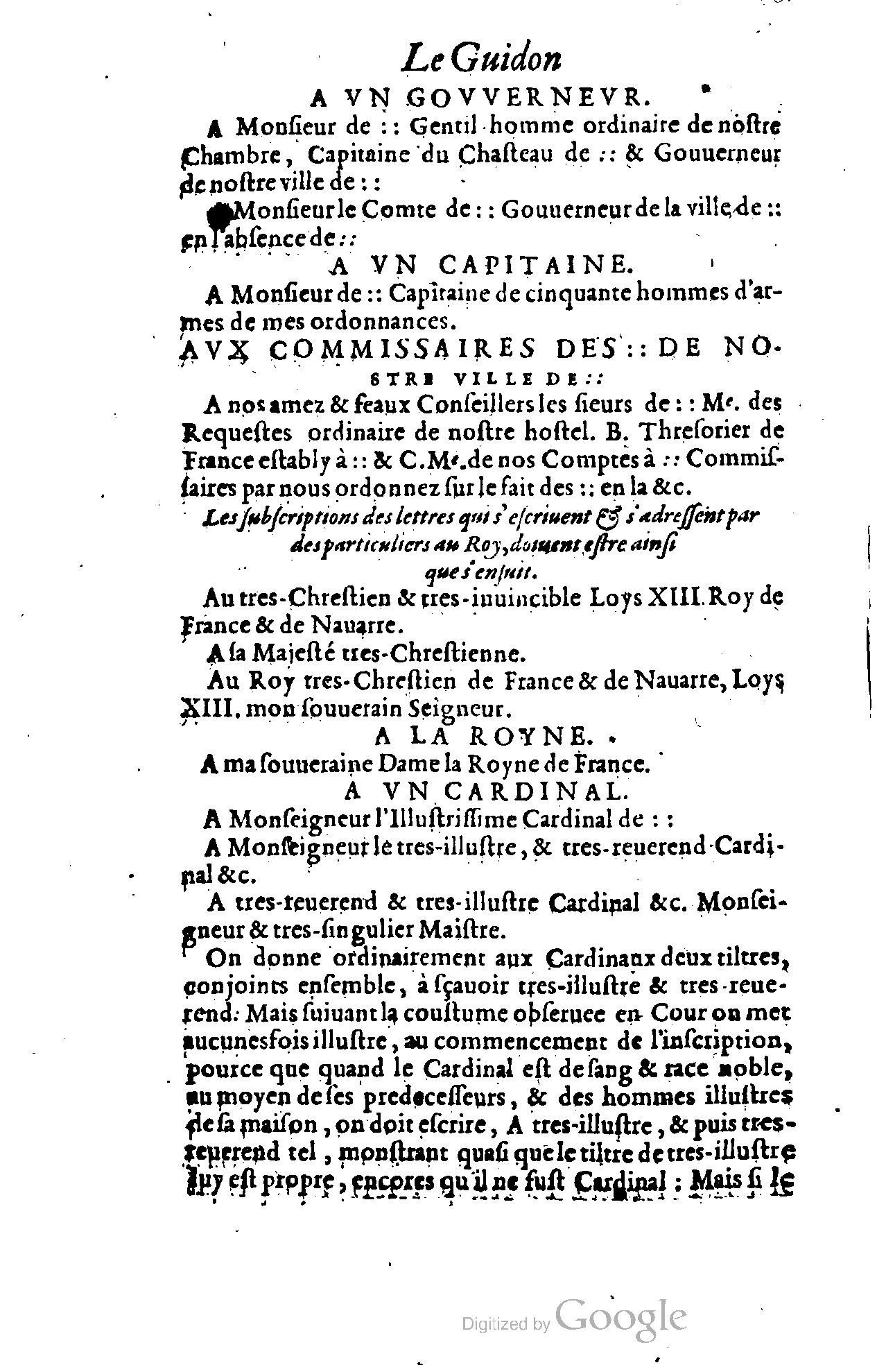 1614 - Jean Richer - Trésor du nouveau style et protocole de la chancellerie de France - BSB Munich