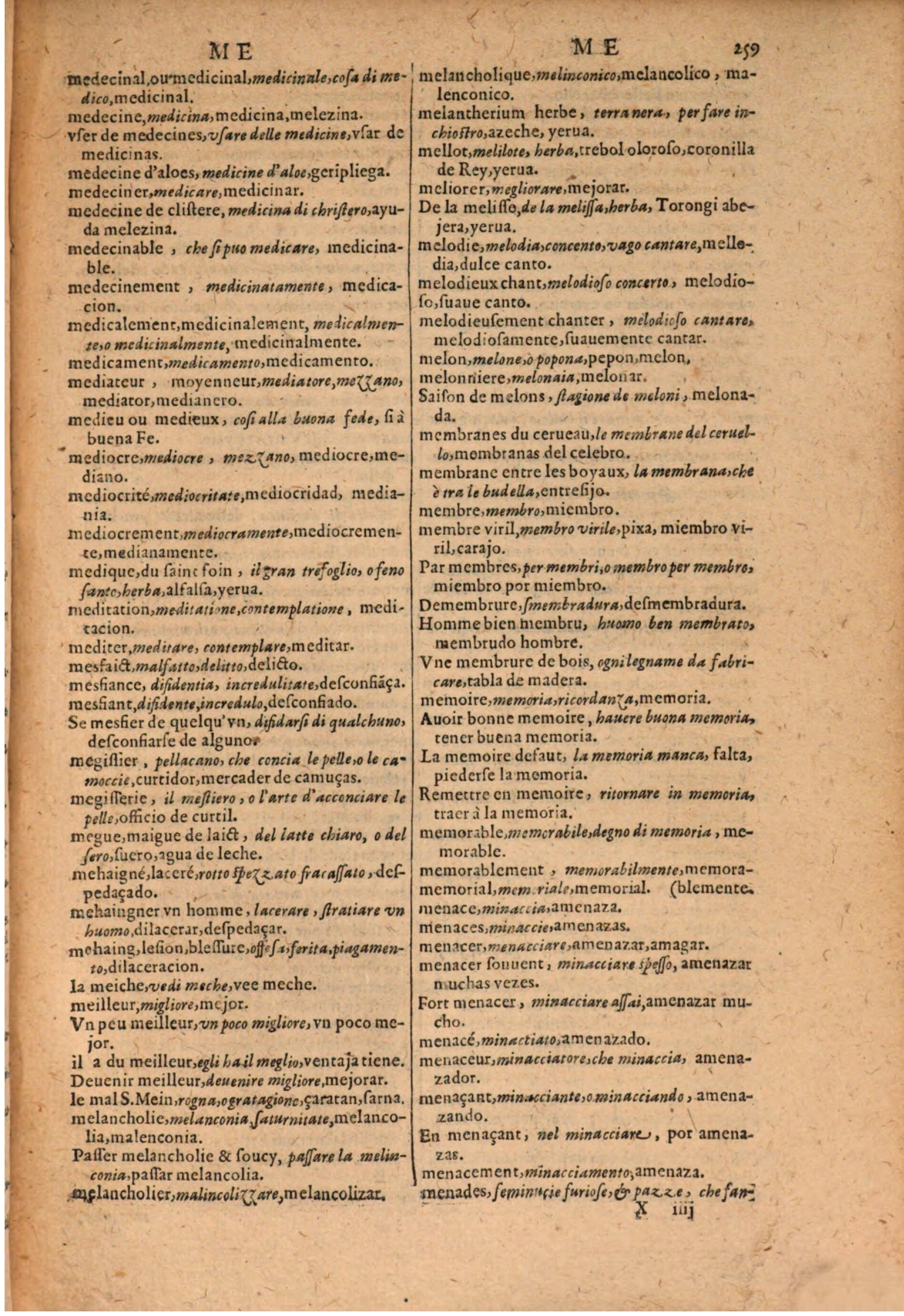 1616 - Pierre de la Rovière - Trésor des trois langues (Seconde partie) - BSB Munich