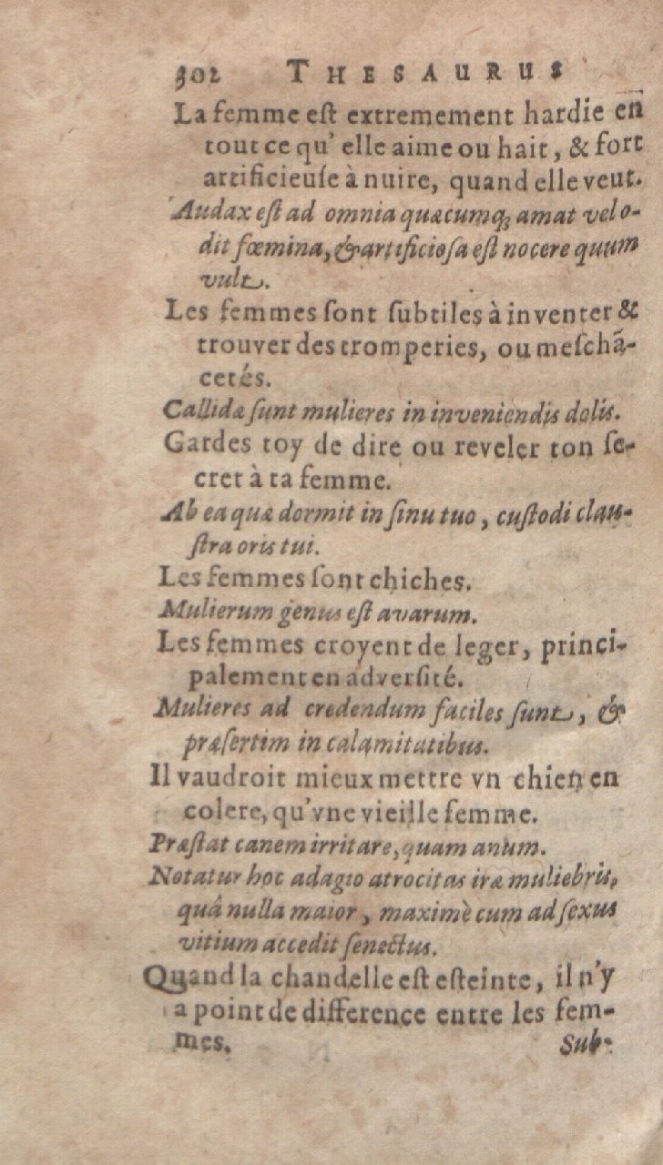 1612 - Dominicus Custos - Trésor des proverbes français  - Bibliopol-Olomuc