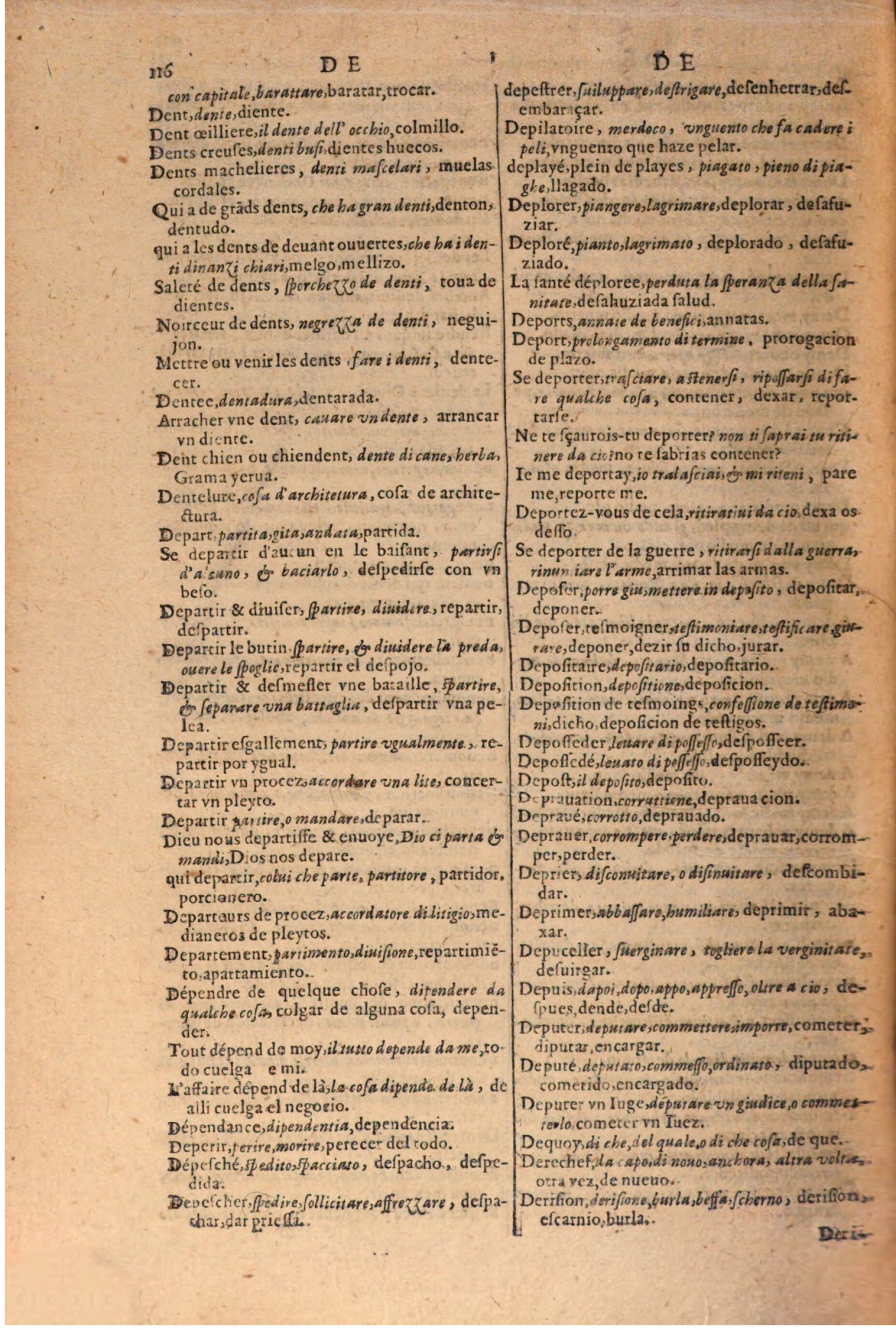 1616 - Pierre de la Rovière - Trésor des trois langues (Seconde partie) - BSB Munich