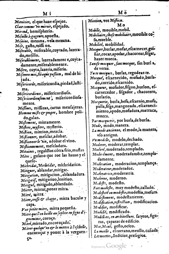1616 - Veuve Marc Orry - Trésor des deux langues espagnole et française (Première et Seconde parties) - BM Lyon