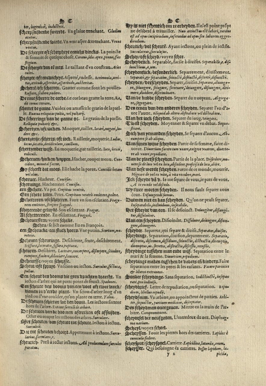 1573 - Christophe Plantin - Trésor du langage bas-allemand - Greifswald