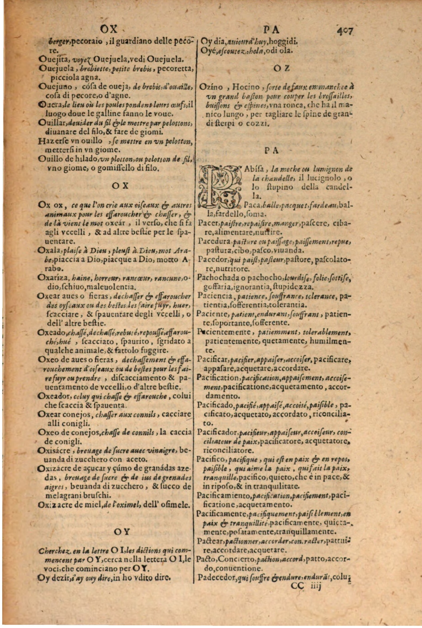 1606 - Samuel Crespin - Thresor des trois langues, francoise, italiene et espagnolle - BSB Munich