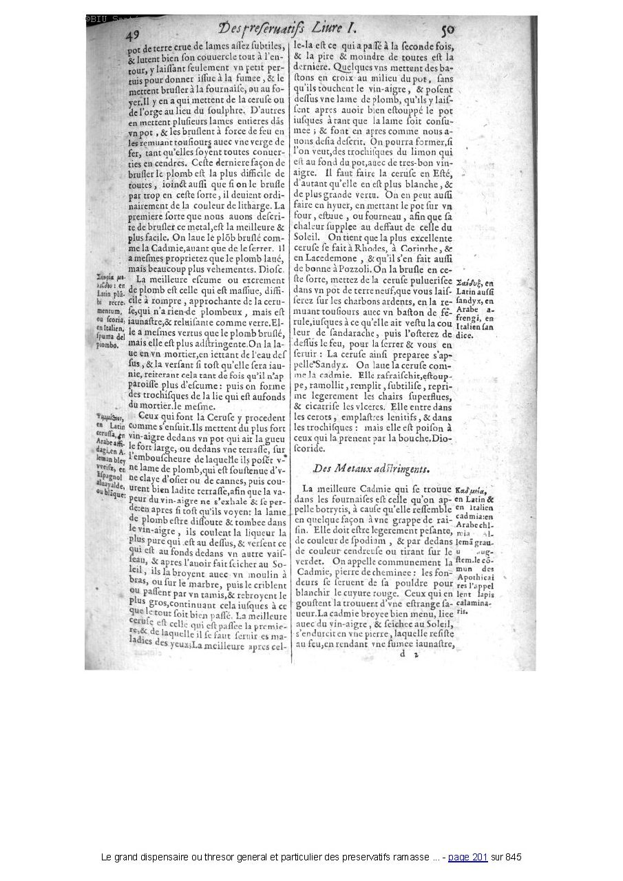 1609 - Étienne Gamonet - Grand dispensaire ou Trésor général et particulier des préservatifs - BIU Santé 1609 - Étienne Gamonet - Grand dispensaire ou Trésor général et particulier des préservatifs - BIU Santé