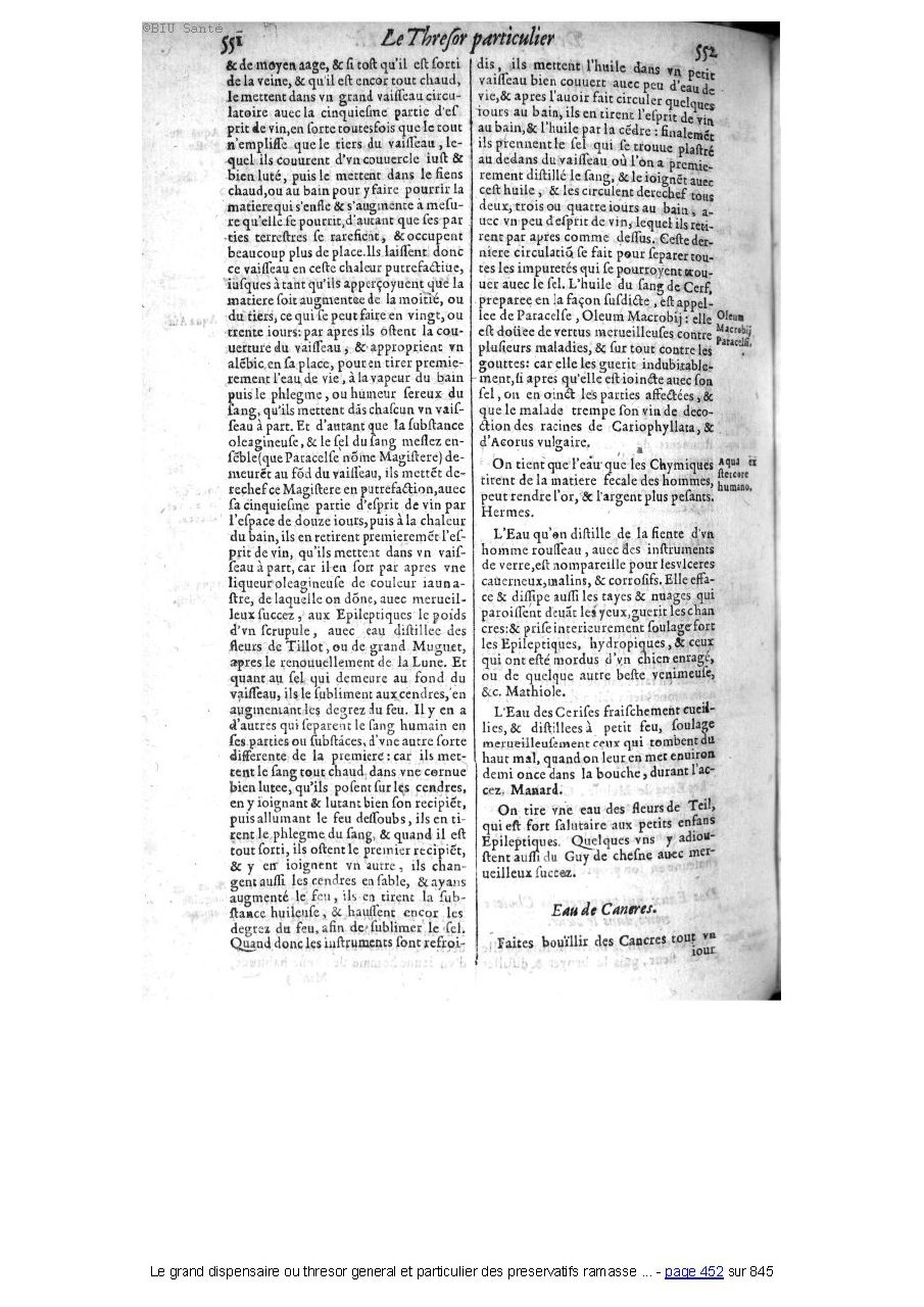 1609 - Étienne Gamonet - Grand dispensaire ou Trésor général et particulier des préservatifs - BIU Santé