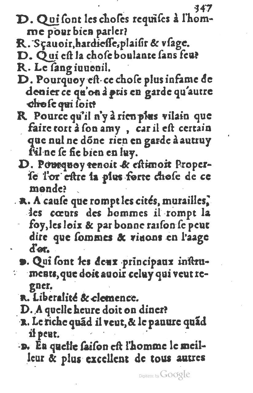 1581 - Nicolas Bonfons  - Trésor des sentences dorées - Princeton