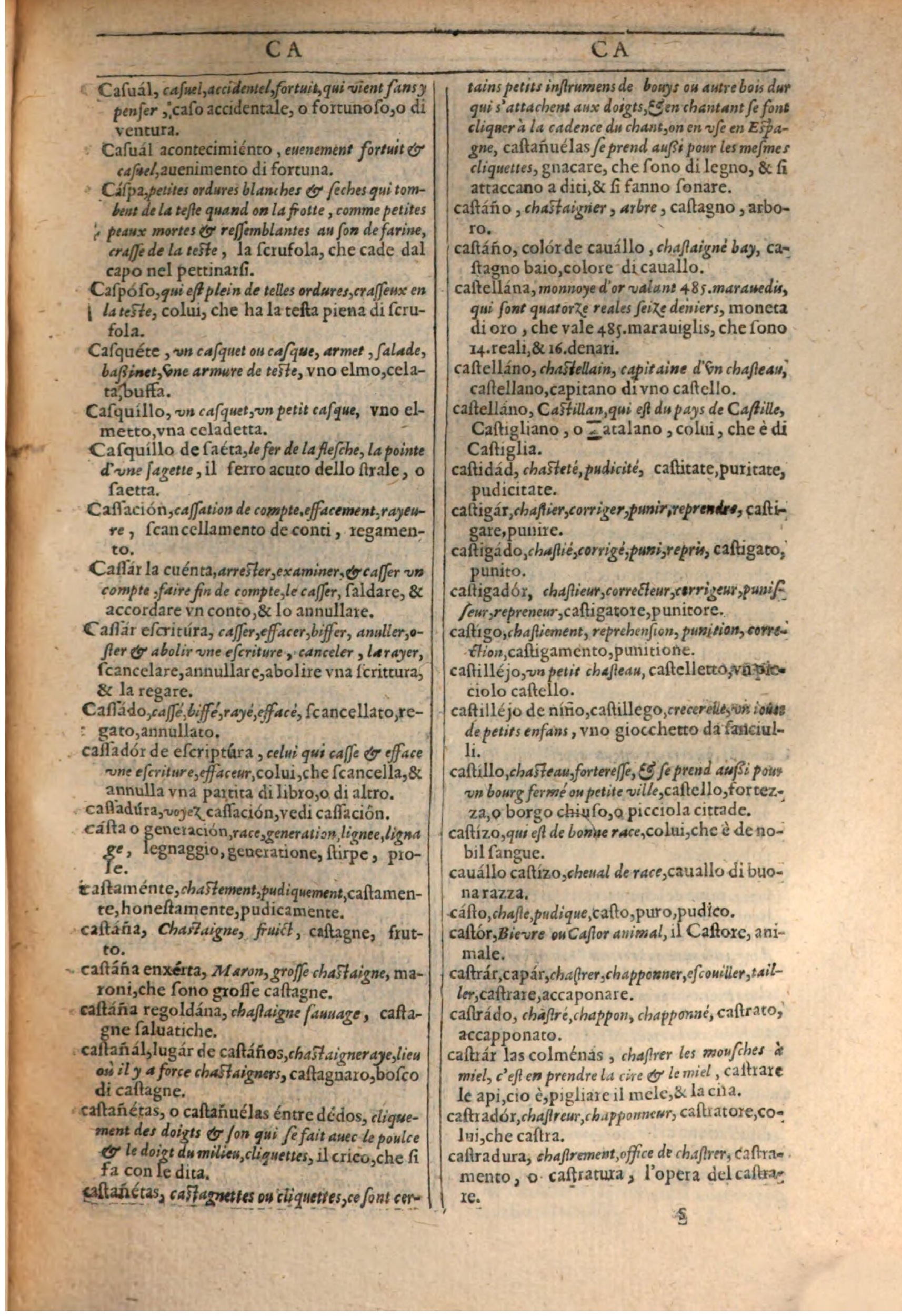 1609 - Philippe Albert et Alexandre Pernet - Trésor des trois langues française, italienne et espagnole (Première partie) - BSB Munich