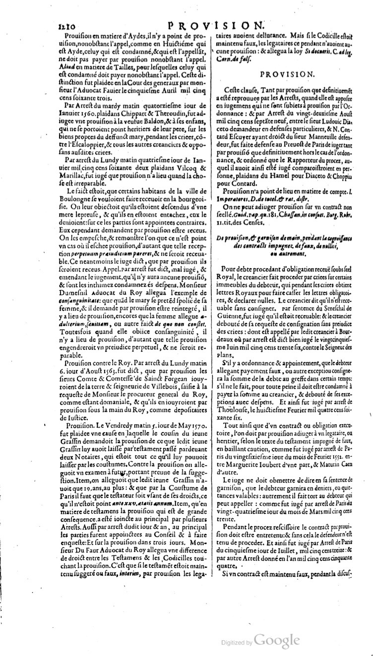 1629 - Veuve Nicolas Buon - Trésor du droit français (29620 T. 2) - BM Lyon