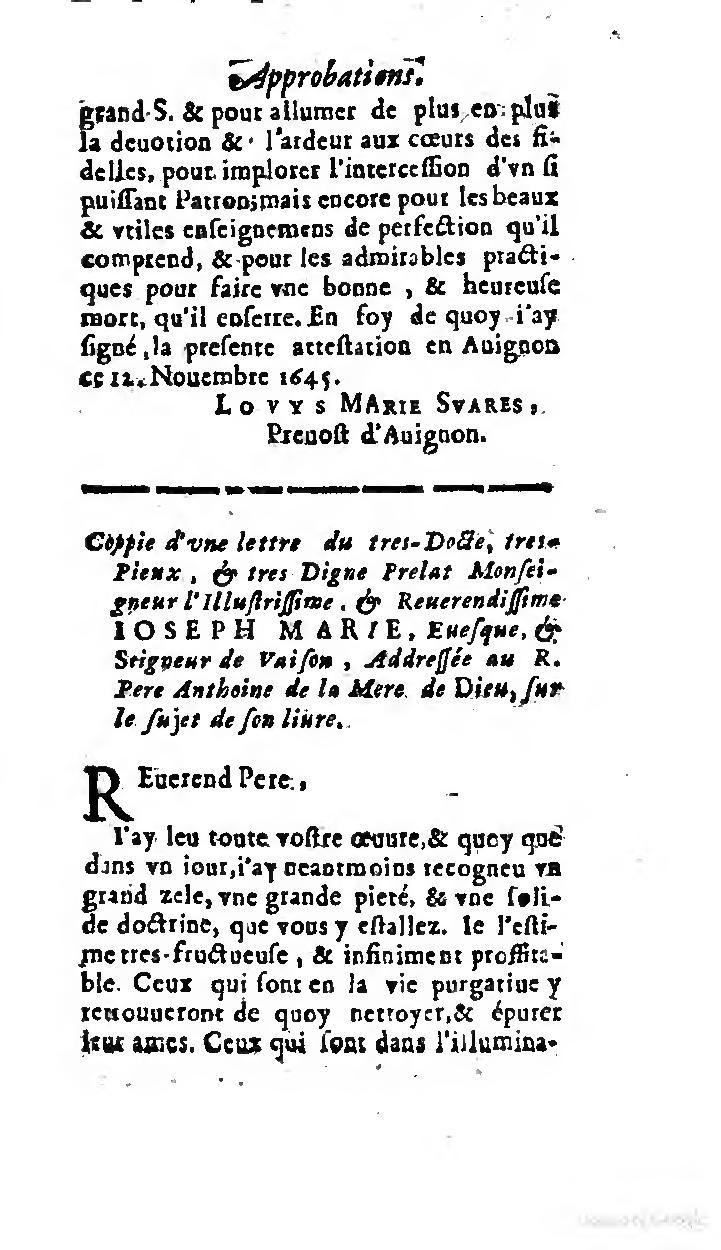 1646 - Jean Piot - Trésor inestimable de Saint-Joseph - BNC Rome