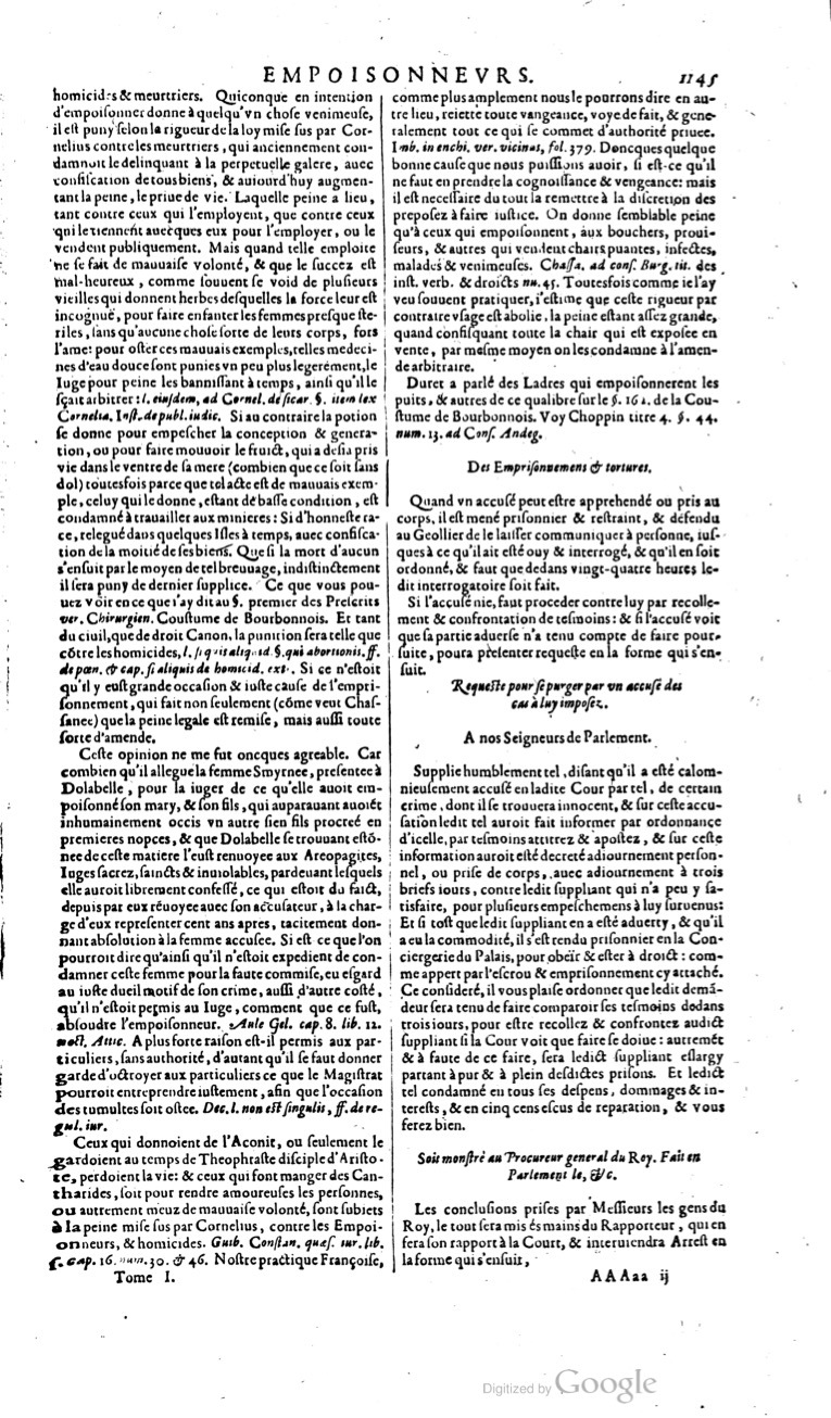 1629 - Veuve Nicolas Buon - Trésor du droit français (21754 T. 1) - BM Lyon