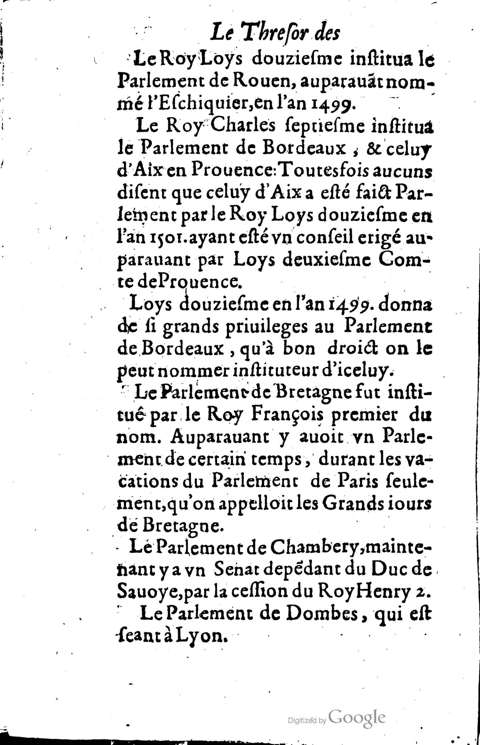 1619 - Jean Corrozet - Trésor des histoires de France - BSB Munich