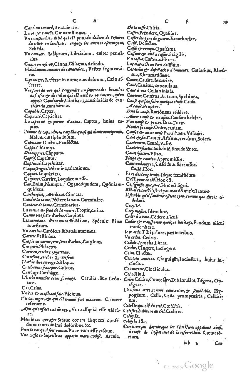 1585 - Simphorianum Beraud et Stephanum Michaëlem - Trésor des mots et traits français - Barcelone