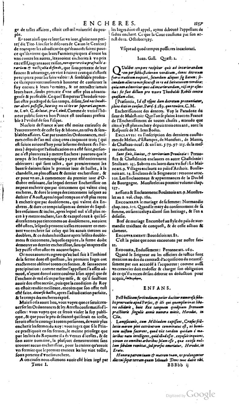 1629 - Veuve Nicolas Buon - Trésor du droit français (21754 T. 1) - BM Lyon
