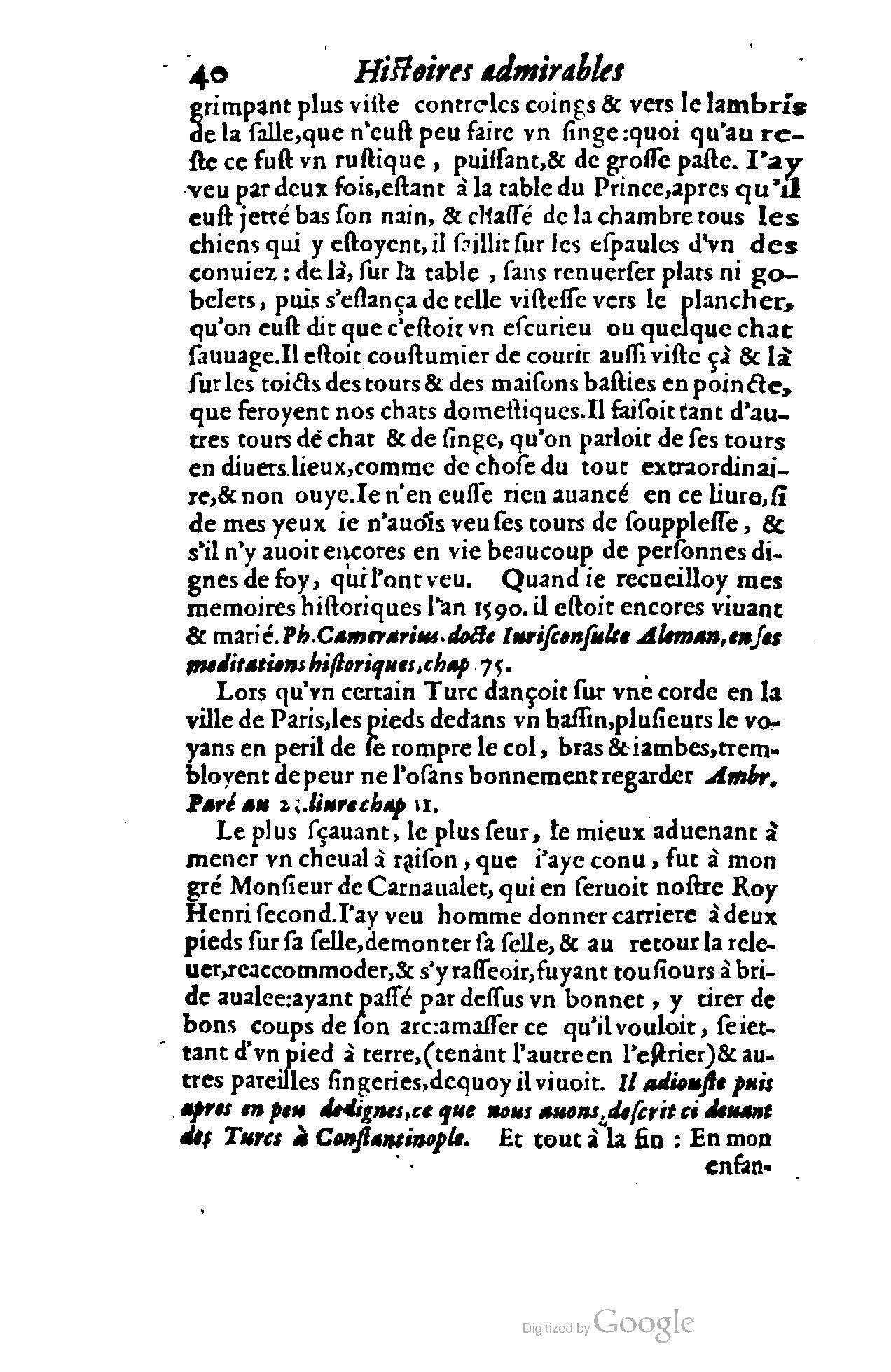 1620 - Samuel Crespin - Trésor d’histoires admirables et mémorables - BCU Lausanne