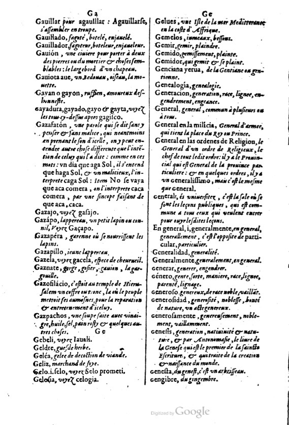 1621 - Adrian Tiffaine - Trésor des deux langues espagnole et française - BM Lyon