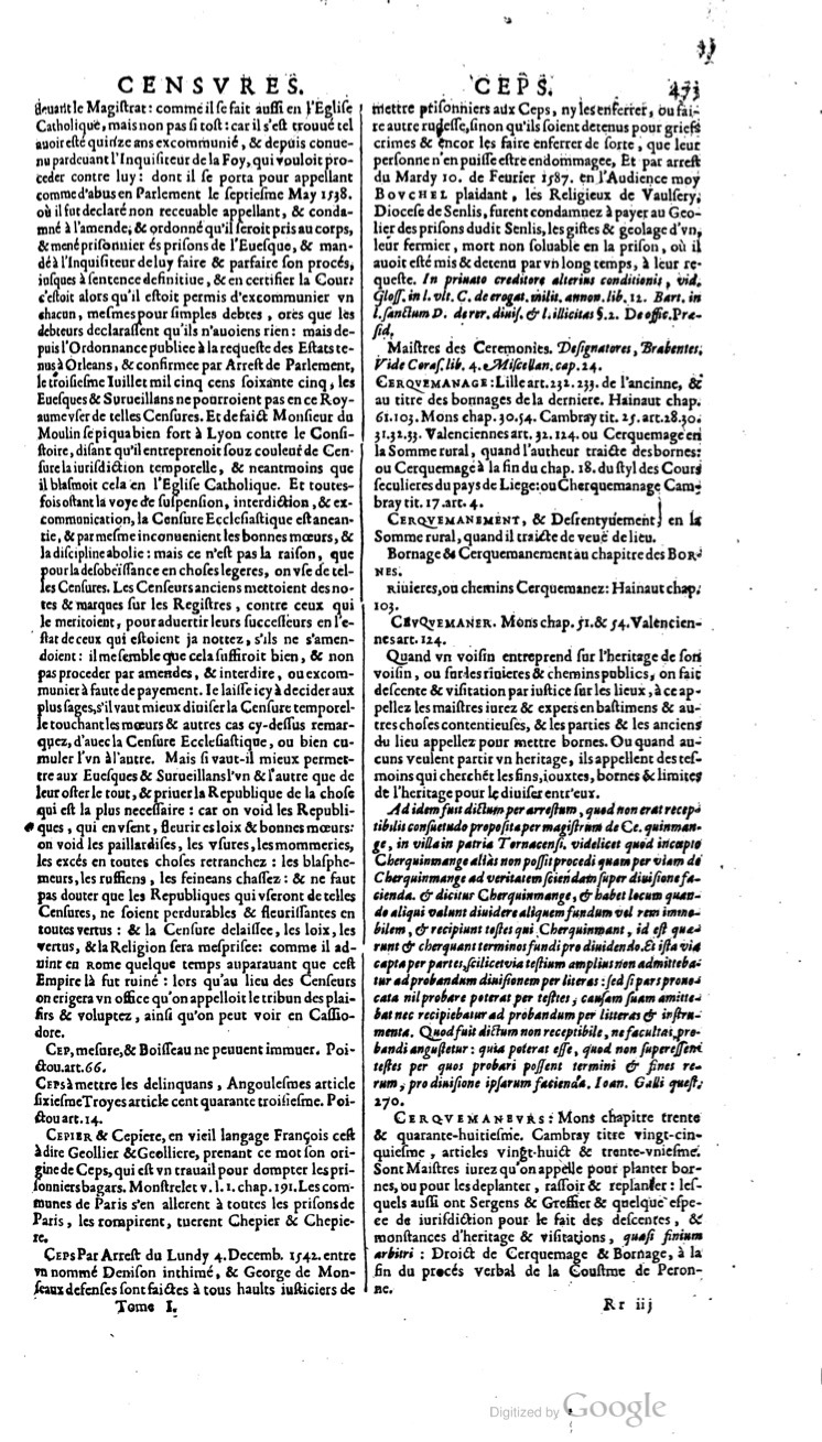 1629 - Veuve Nicolas Buon - Trésor du droit français (21754 T. 1) - BM Lyon 1629 - Veuve Nicolas Buon - Trésor du droit français (21754 T. 1) - BM Lyon
