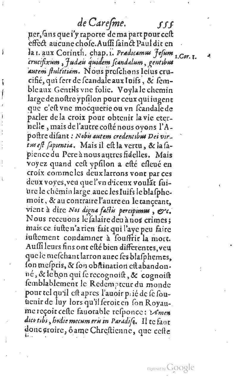 1607 - Nicolas Du Fossé - Trésor quadragésimal - T 01 - BM Lyon